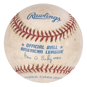 Cal Ripken, Jr. Consecutive Game (All-Time Record) #2632 Game Used OAL Budig Baseball From 9/19/1998 (Ripken LOA)